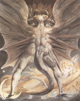 William Blake THe Great Red Dragon and the Woman Clothed in Sun (mk19)